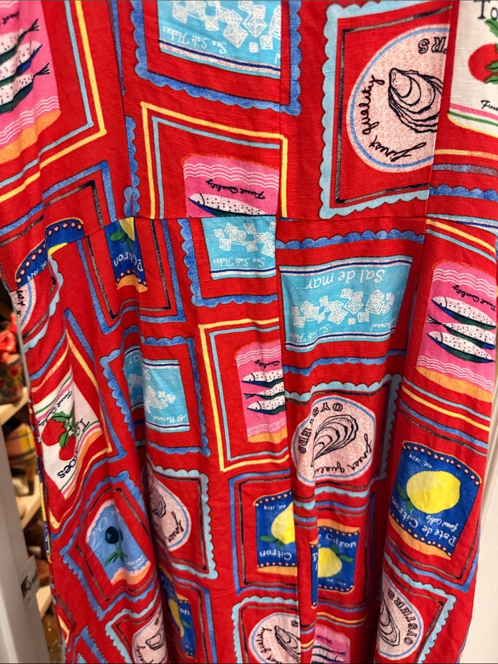 LOFT Fruit and Italian picnic Printed Square-Frame Maxi Dress - Picture 7 of 8